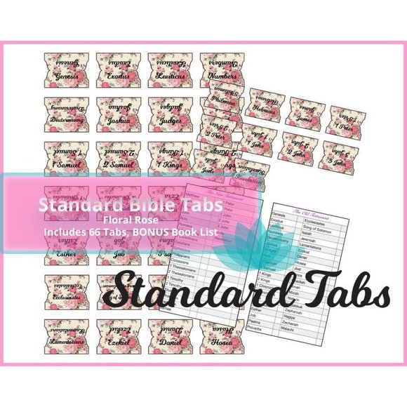Standard Bible Tabs Journaling kit Tabs Illustrated Faith Bible Study Markers u - Picture 3 of 3